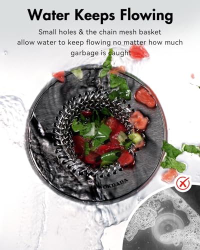 Reversible Kitchen Sink Drain Strainer (Black)