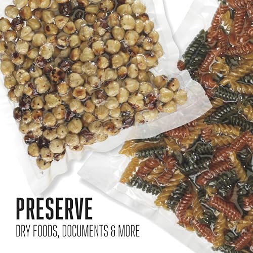6" x 10" Pint Vacuum Sealer Bags For Meal Prep & Sous Vide (100 Count, Clear / 6" x 10" (Pint))