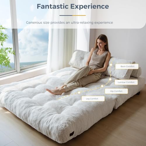 Folding Sofa Bed (Beige / Full)