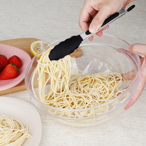 Small Silicone Kitchen Tongs 7 (Black)
