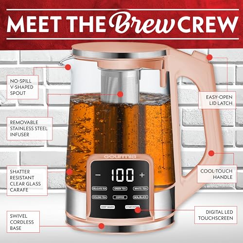 Electric Glass Kettle (Peach)