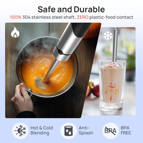 4-in-1 Immersion Blender Handheld Max 1100W, Trigger Speed Control (4 IN 1)