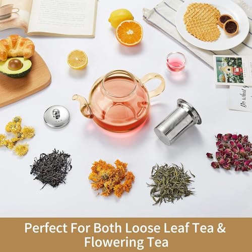 Glass Teapot with Infuser (Champagne / 40OZ)