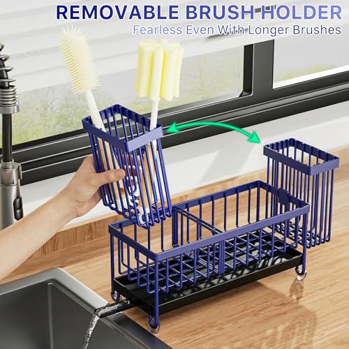 Sponge Holder for Kitchen Sink (Navy Blue - 9.25″)