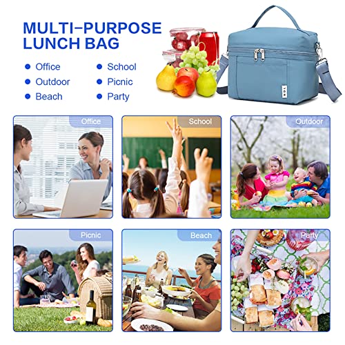 NOL 8L Insulated Lunch Bags for Women Cooler Bag Lightweight Nylon Waterproof Lunch Box For Work