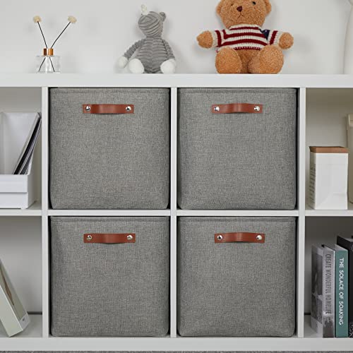 Cube Storage Boxes (Grey / L-13"x 13"x 13")