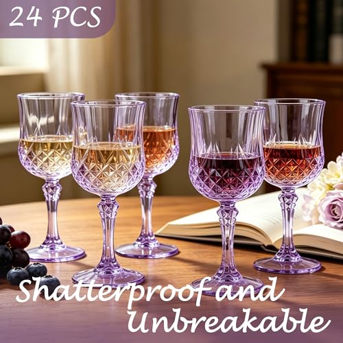 24Pack Plastic Wine Glasses (24 Count)