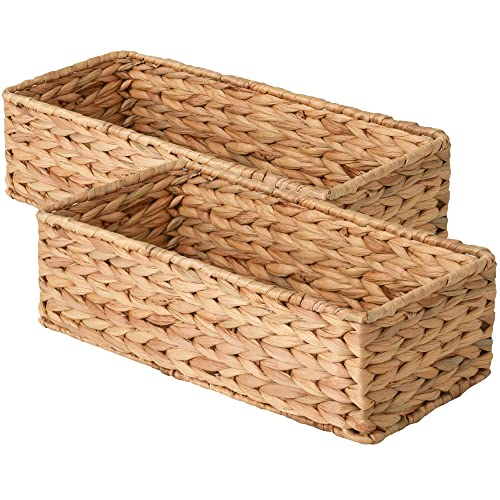 Wicker Toilet Paper Basket (Natural(Water Hyacinth) / 15 ¾"L x 6 ½"W x 4 ¼"H)