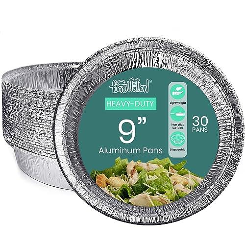 Round Disposable Aluminum Pie Pans (9 Inch without Lids)