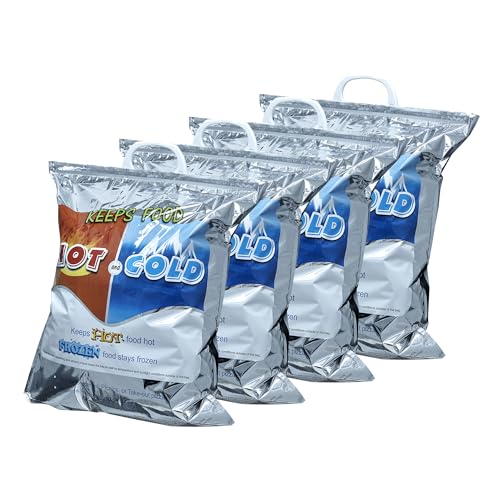 Hot and Cold Insulated Bags for Food Delivery (Large (Meal and Grocery Size))