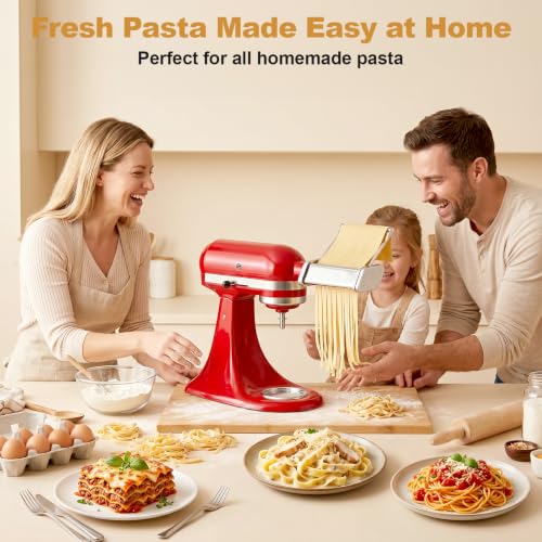 Pasta Attachment for KitchenAid (Metallic Silver Pasta Attachment)