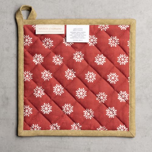 Pot Holders 100% Cotton Potholders (067 - Sofia / 8" x 8" (Pot Holder Pack of 2))
