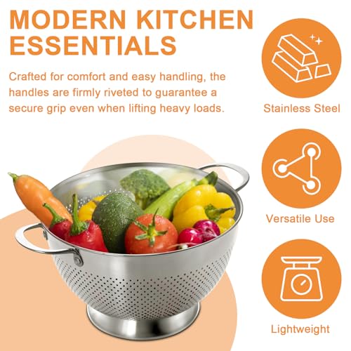 Stainless Steel Colander for Kitchen (5 QT)