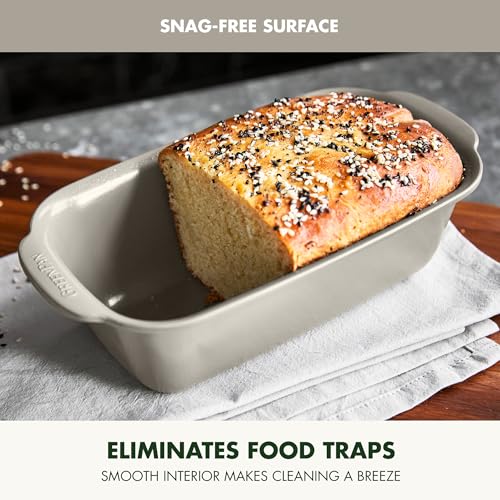 Premiere Ovenware Healthy Ceramic Nonstick 1 lb. Loaf Baking Pan (1 lb. Loaf Pan / Taupe)