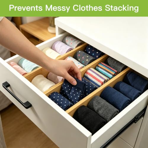 Kitchen Drawer Divider (Natural / 3.2"H, Large)