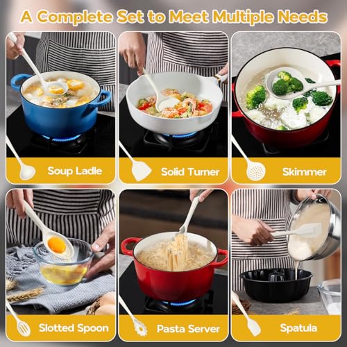 Silicone Cooking Utensils Set (White)