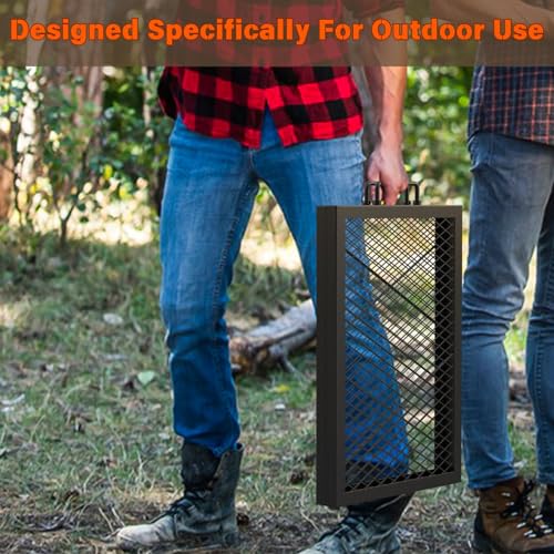 Foldable Rectangular Heavy‑Duty Steel Fire Pit Cooking Grate (44 inch)