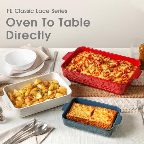 Ceramic Baking Dish Set of 3 (Grayish Blue)