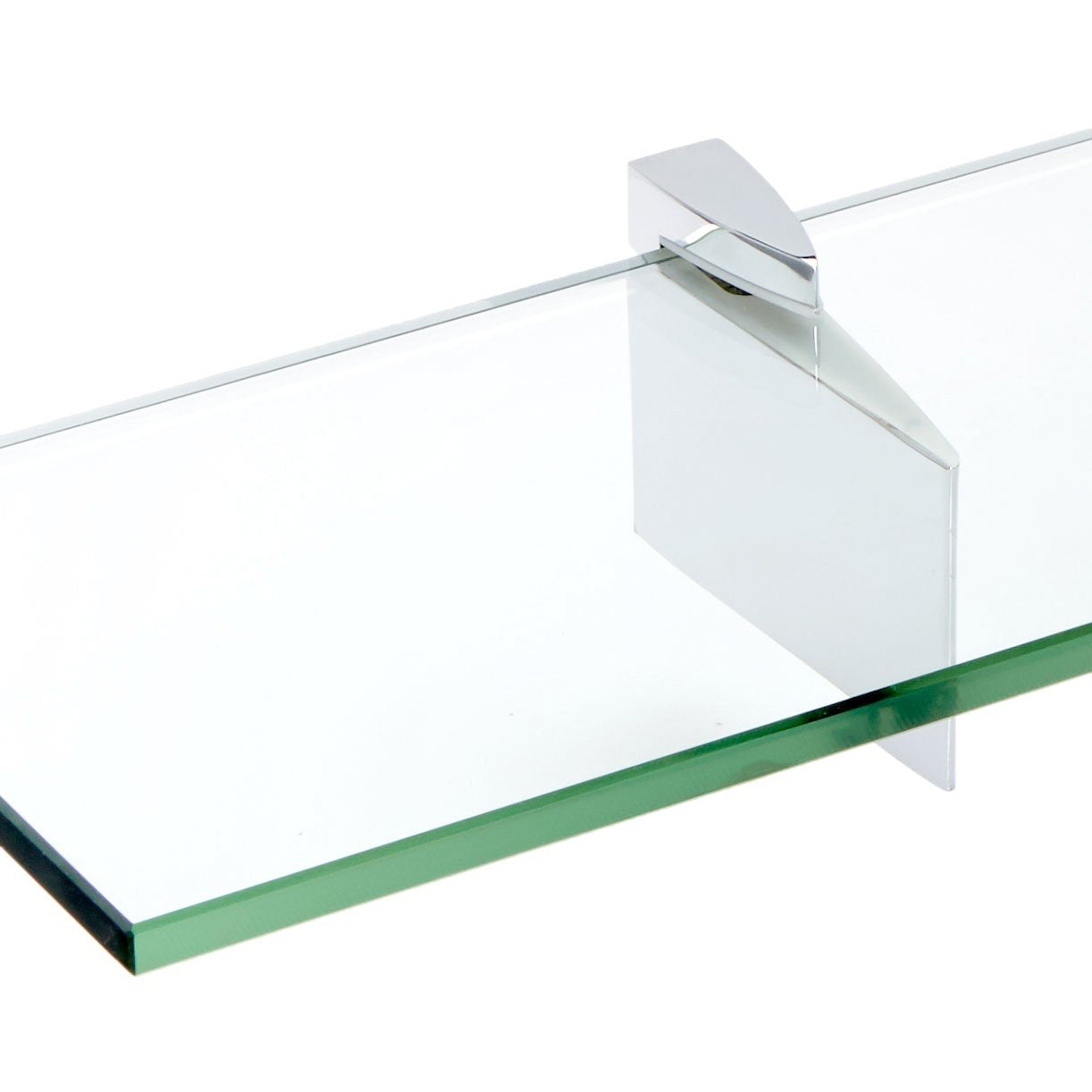 6" x 12" Chrome Raven Glass Shelf