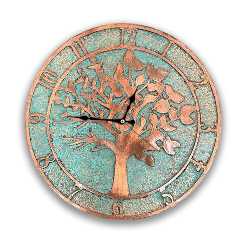 Handmade Copper Wall Clock Artisan Touch in Every Piece (Eternal Tree / 20)