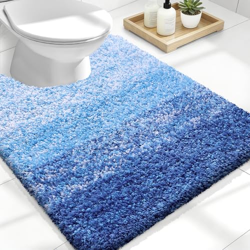 Luxury Toilet Rugs U (24" X 20" Contour Rug / Light Royal Blue)