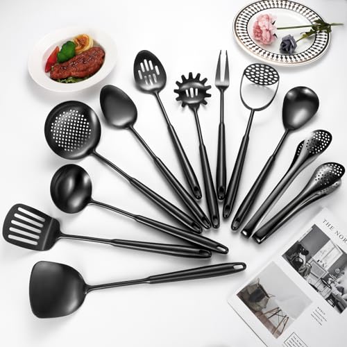 304 Stainlss Steel Matte Kitchen Utensils Set (12 Count)