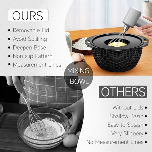 4 1 Colander with Bowl Set (Black)