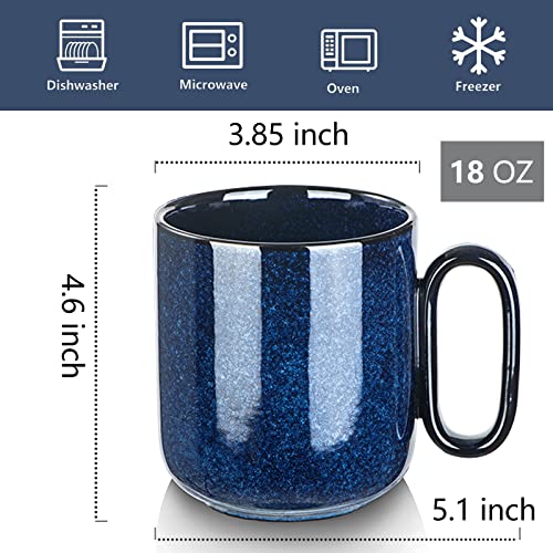 Ceramic Coffee Mug Set (Starry Blue)