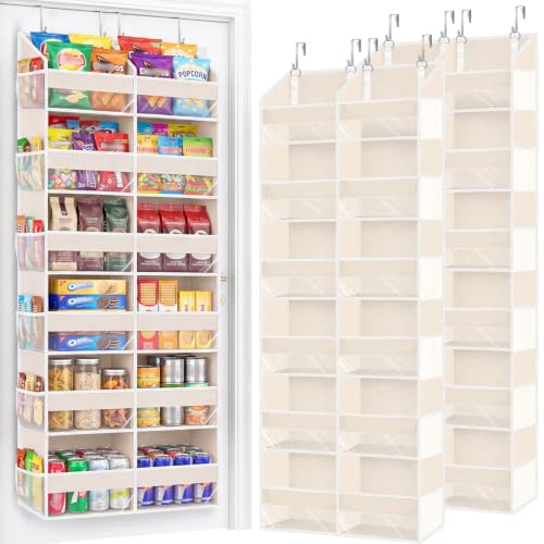 2 Pack Over The Door Organizer 6 Tiers (Beige - 6 Tiers - 2 Pack)
