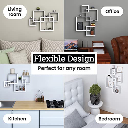 Gray Floating Cube Shelves (Grey / 4)