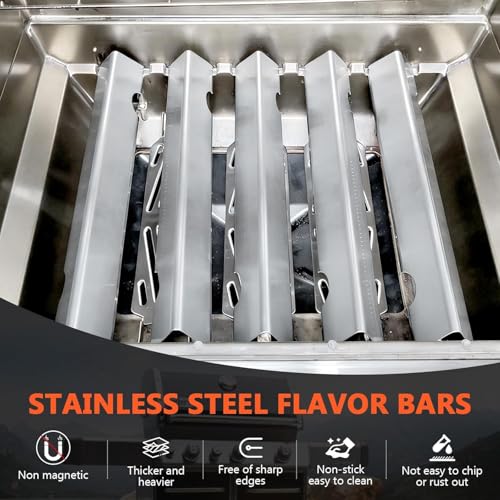 Grill Flavorizer Bars and Heat Deflector for Weber Genesis II 300 (H5 17.1")