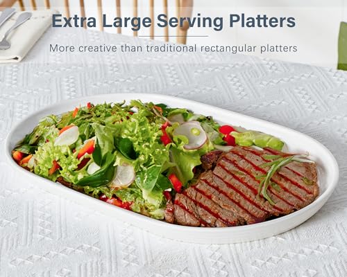 16 Inch Ceramic Serving Plates for Entertaining (2 Count)