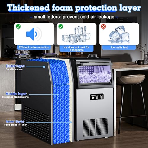 Commercial Ice Maker Machine 100LBS (100 LBS/24H / Freestanding Ice Maker)