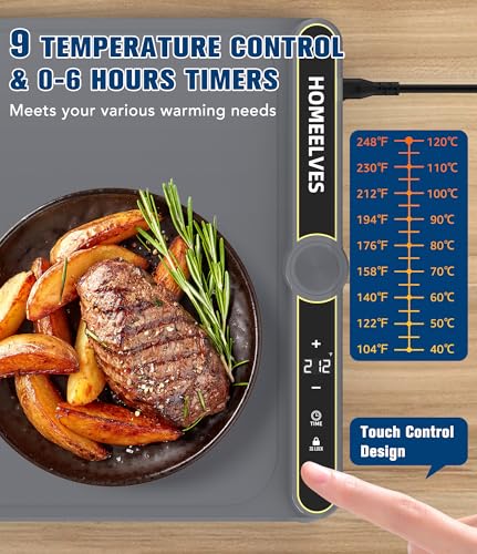 Warming Mat for Food Extra Large (Gray / 39.4x15 Inch)