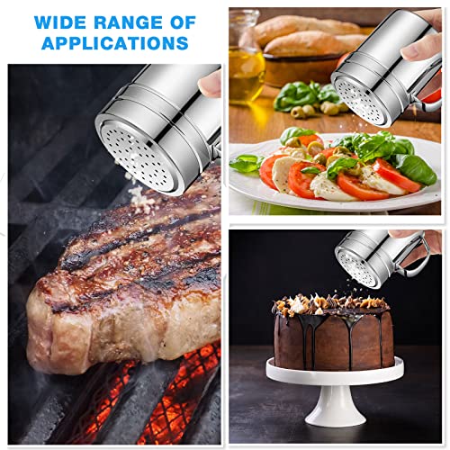 6 Pcs Stainless Steel Salt and Pepper Shakers (10oz)