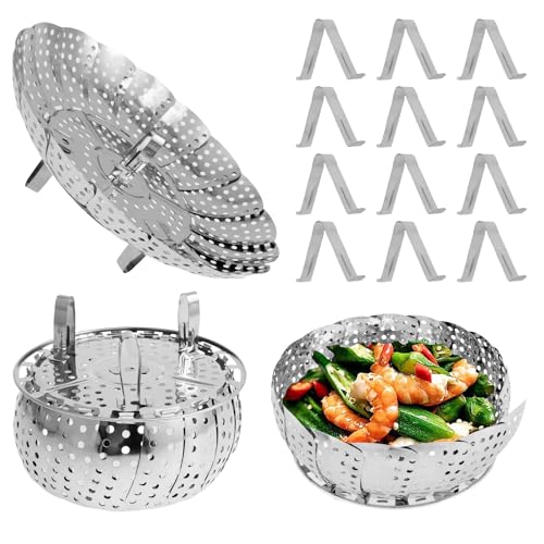 Vegetable Steamer Basket for Cooking with Extendable Handle