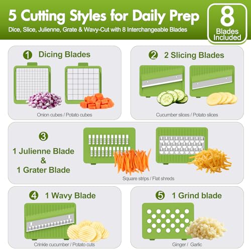 Vegetable Chopper with Container (8 Count)