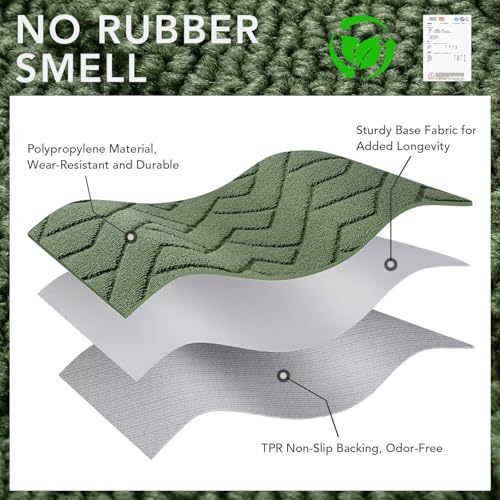 Door Mat Indoor Entrance (Green / 35" x 24" (Rectangular))
