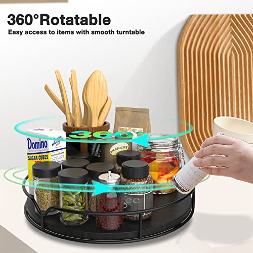 Lazy Susan Turntable Organizer with Anti (Black / 10'')