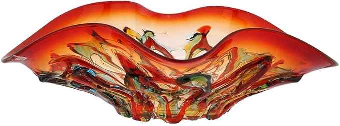 GlassOfVenice Murano Glass Mars Centerpiece Bowl