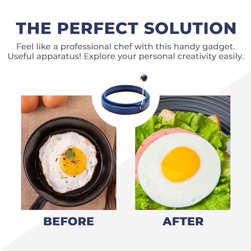 PROFESSIONAL Silicone Egg Ring (Blue 4-Pack)