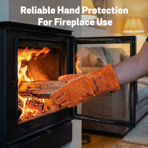 14 Inch Welding Gloves (14" L-Brown)