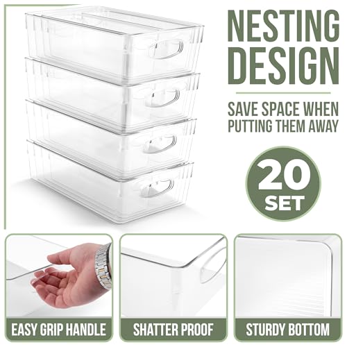 Fridge Organizers and Storage (Small/Medium/Large/XL / 20 Pack)