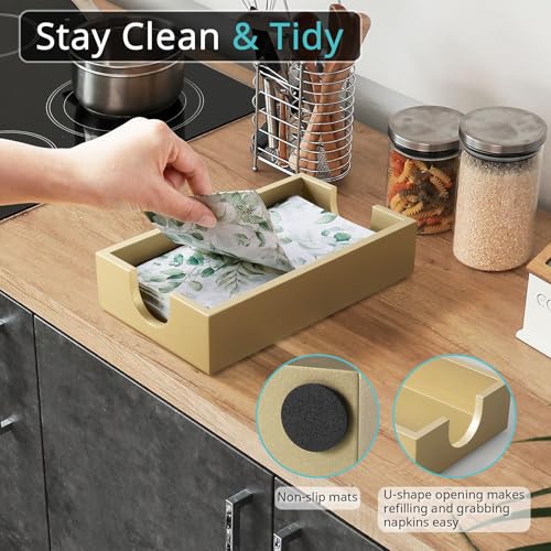 Gold Napkin Holder for Bathroom (Champagne Gold)