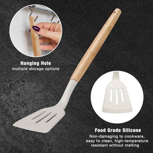 19PCS White Kitchen Cooking Utensils Set Kitchen Tools Set (White)