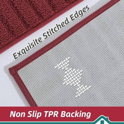 Kitchen Rugs Non Slip Washable 2PCS