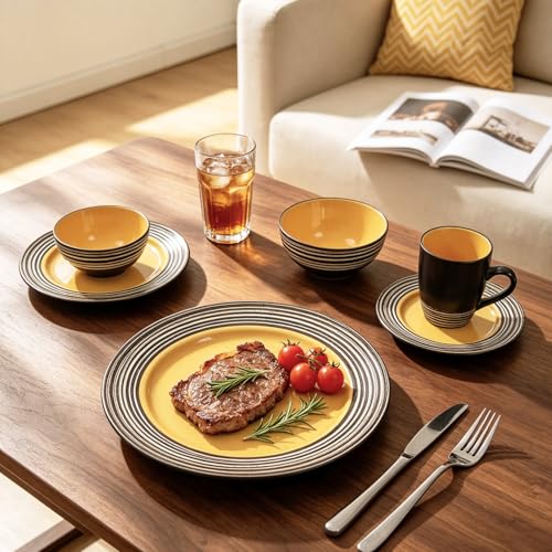 48 Piece Dinnerware Set (Sunflower / Service for 8 - 48pc Set)