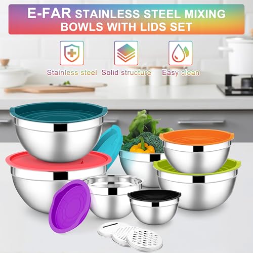 Stainless Steel Mixing Bowls (7 Count)