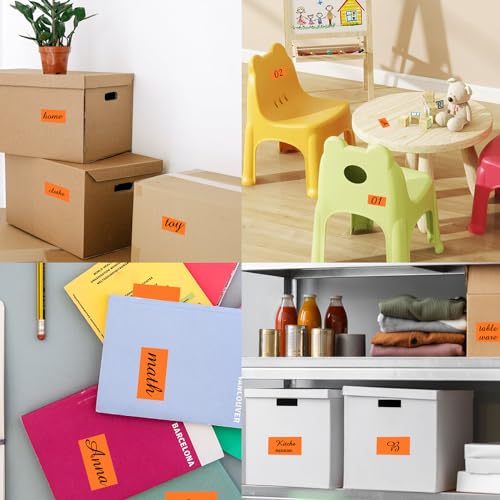 Colored Labels Stickers 3 x 2 Inch (Orange / 2*3 inch)
