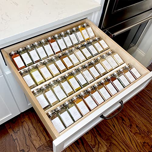 Clear Acrylic Spice Drawer Organizer (Transparent / 8 Pack)